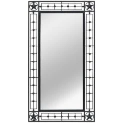 Topdeal Miroir Mural Rectangulaire 60 X 110 Cm Noir