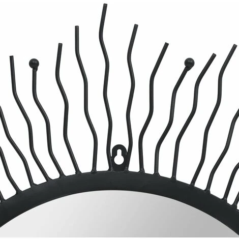 Topdeal Miroir Mural éclat De Soleil 80 Cm Noir 5 Topdeal Miroir Mural éclat De Soleil 80 Cm Noir – Image 3