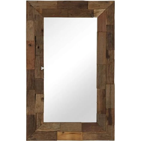 Topdeal Miroir Bois De Récupération Massif 50 X 80 Cm 4 Topdeal Miroir Bois De Récupération Massif 50 X 80 Cm – Image 2