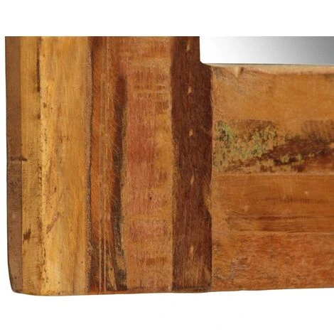 Topdeal Miroir Mural Bois De Récupération Massif 60 X 60 Cm 7 Topdeal Miroir Mural Bois De Récupération Massif 60 X 60 Cm – Image 5