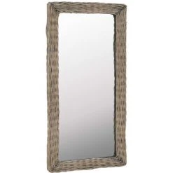 Topdeal Miroir Osier Marron 50 X 100 Cm