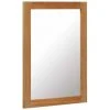 Topdeal Miroir 50 X 70 Cm Bois De Chêne Massif