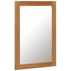 Topdeal Miroir 50 X 70 Cm Bois De Chêne Massif