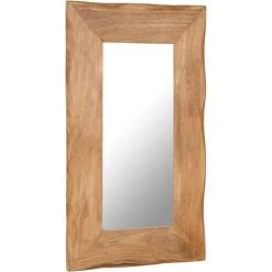 Topdeal Miroir Cosmétique 50x80 Cm Bois Solide D'acacia VDFF12202_FR