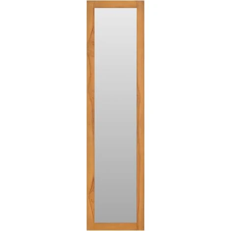 Topdeal Miroir Mural Avec étagères 30x30x120 Cm Bois De Teck Massif FF289070_FR 4 Topdeal Miroir Mural Avec étagères 30x30x120 Cm Bois De Teck Massif FF289070_FR – Image 2