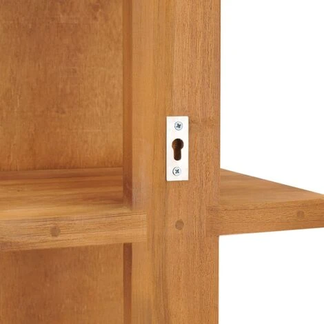 Topdeal Miroir Mural Avec étagères 30x30x120 Cm Bois De Teck Massif FF289070_FR 7 Topdeal Miroir Mural Avec étagères 30x30x120 Cm Bois De Teck Massif FF289070_FR – Image 5