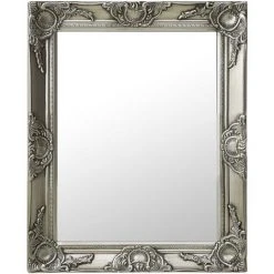 Topdeal Miroir Mural Style Baroque 50x60 Cm Argenté FF320318_FR 8 Topdeal Miroir Mural Style Baroque 50x60 Cm Argenté FF320318_FR -Miroir Soldes Boutique 52100904 2