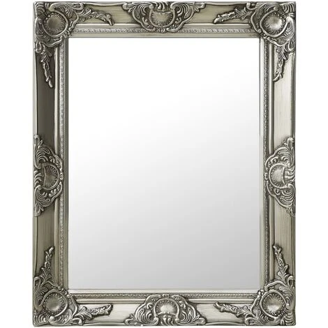 Topdeal Miroir Mural Style Baroque 50x60 Cm Argenté FF320318_FR 4 Topdeal Miroir Mural Style Baroque 50x60 Cm Argenté FF320318_FR – Image 2