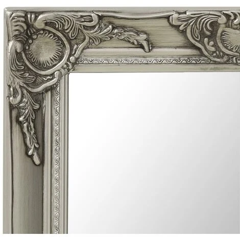 Topdeal Miroir Mural Style Baroque 50x80 Cm Argenté FF320322_FR 6 Topdeal Miroir Mural Style Baroque 50x80 Cm Argenté FF320322_FR – Image 4