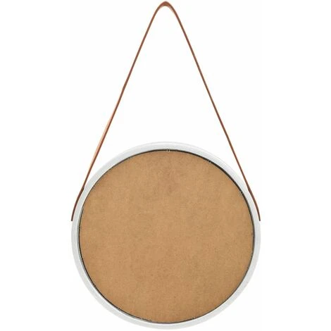 Topdeal Miroir Mural Avec Sangle 40 Cm Argenté FF320362_FR 7 Topdeal Miroir Mural Avec Sangle 40 Cm Argenté FF320362_FR – Image 5
