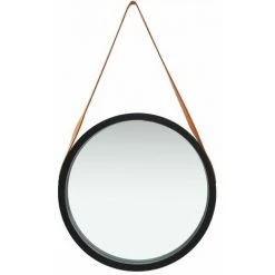 Topdeal Miroir Mural Avec Sangle 50 Cm Noir FF320367_FR 8 Topdeal Miroir Mural Avec Sangle 50 Cm Noir FF320367_FR -Miroir Soldes Boutique 52100920 2
