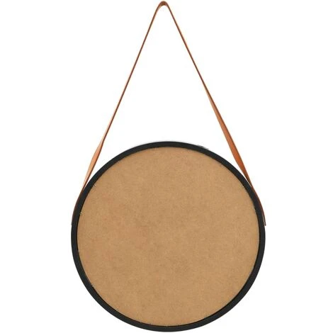 Topdeal Miroir Mural Avec Sangle 50 Cm Noir FF320367_FR 7 Topdeal Miroir Mural Avec Sangle 50 Cm Noir FF320367_FR – Image 5