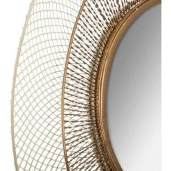 ATMOSPHERA Miroir Met Jellyfish Fer, MDF_E1 Et Verre - D. 78 X P. 12 Cm - Doré -Miroir Soldes Boutique 52176035 2