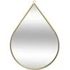 AUTRES Miroir Mural En Metal En Forme De Goutte - 21 X 29 Cm - Dore -Miroir Soldes Boutique 52178061 1