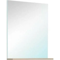 EKIPA Miroir Avec Tablette - Décor Chene Jackson Et Blanc - L 60 X P 14 X 70 Cm - VERSO -Miroir Soldes Boutique 52181112 2