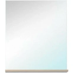 EKIPA Miroir Avec Tablette - Décor Chene Jackson Et Blanc - L 60 X P 14 X 70 Cm - VERSO -Miroir Soldes Boutique 52181112 3