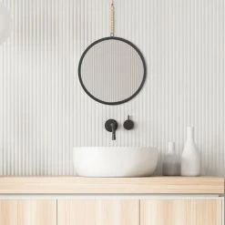 Relaxdays Miroir Rond, Mural, Avec Corde, Moderne, à Suspendre, 40 Cm, Métal, Pour Couloir, Salle De Bain, Salon, Noir 9 Relaxdays Miroir Rond, Mural, Avec Corde, Moderne, à Suspendre, 40 Cm, Métal, Pour Couloir, Salle De Bain, Salon, Noir -Miroir Soldes Boutique 52204925 3