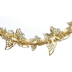 ECHOO Miroirs Pour Décoration Murale, Miroir Suspendu Doré Miroir De Maquillage Mural Papillon Doré Avec Chaîne Miroir Décoratif Rond Pour Salle De Bain Chambre Salon -Miroir Soldes Boutique 52470468 4