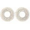 ECHOO Lot De 2 Miroirs Muraux  Faits à La Main  à Suspendre Avec Franges Rondes Pour Appartement, Salon, Chambre à Coucher, Chambre à Coucher, Décoration De La Maison Moderne -Miroir Soldes Boutique 52470508 1