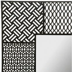 ATMOSPHERA Miroir "teeco" Couleur Noire Perforée - 66 X 1,5 X 91,5 Cm - 0 -Miroir Soldes Boutique 52531407 2