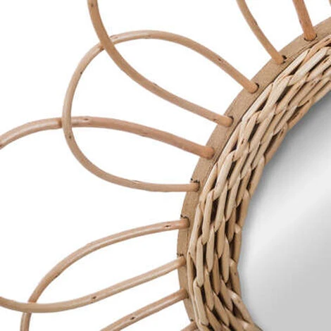 ATMOSPHERA Miroir En Rotin Avec Conception D'une Fleur D 38cm D. 38 X D. 2 Cm - 0 4 ATMOSPHERA Miroir En Rotin Avec Conception D'une Fleur D 38cm D. 38 X D. 2 Cm - 0 – Image 2
