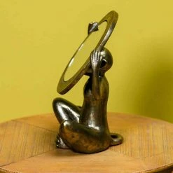 CHEHOMA Miroir Singe à Poser 22x11x11cm - Or Patiné -Miroir Soldes Boutique 52564513 3