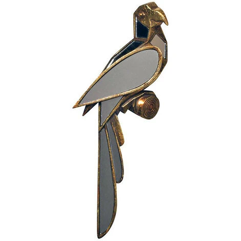 CHEHOMA Miroirperroquet Art Déco 43x6x15cm - Or Patiné 4 CHEHOMA Miroirperroquet Art Déco 43x6x15cm - Or Patiné – Image 2