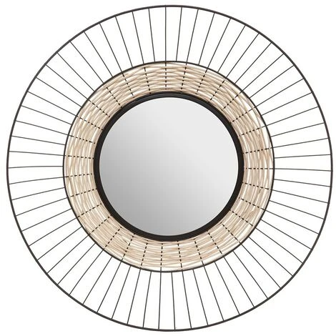 ATMOSPHERA, CRÉATEUR D'INTÉRIEUR Miroir Métal Rotin Suwa D65 - Noir 3 ATMOSPHERA, CRÉATEUR D'INTÉRIEUR Miroir Métal Rotin Suwa D65 - Noir