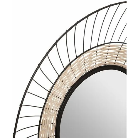 ATMOSPHERA, CRÉATEUR D'INTÉRIEUR Miroir Métal Rotin Suwa D65 - Noir 4 ATMOSPHERA, CRÉATEUR D'INTÉRIEUR Miroir Métal Rotin Suwa D65 - Noir – Image 2