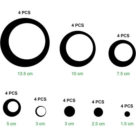 MODOU 32 Pièces Réglage Miroir Acrylique Amovible Sticker Mural Decal Maison Décoration (Style 4) 4 MODOU 32 Pièces Réglage Miroir Acrylique Amovible Sticker Mural Decal Maison Décoration (Style 4) – Image 2