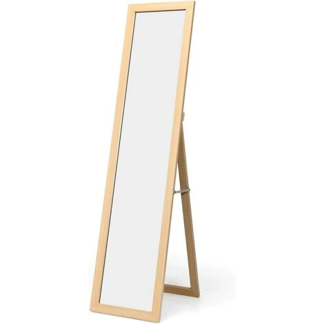 GOPLUS Miroir 2 En 1 Mural Sur Pied, HD Miroir Avec Cadre De Style Moderne, Psyché 147 X 29 CM, Sur Toute La Longueur, Idéale Pour Votre Vestibule Ou Chambre à Coucher (Naturel) 3 GOPLUS Miroir 2 En 1 Mural Sur Pied, HD Miroir Avec Cadre De Style Moderne, Psyché 147 X 29 CM, Sur Toute La Longueur, Idéale Pour Votre Vestibule Ou Chambre à Coucher (Naturel)