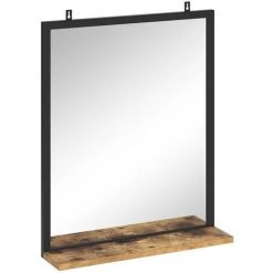 Miroir Mural „Fyrk“ Vieux Bois/Noir Vicco