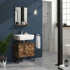 Miroir Mural „Fyrk“ Vieux Bois/Noir Vicco 10 Miroir Mural „Fyrk“ Vieux Bois/Noir Vicco -Miroir Soldes Boutique 52940802 4