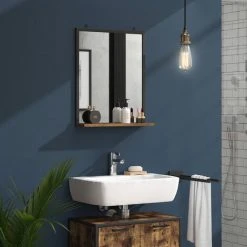 Miroir Mural „Fyrk“ Vieux Bois/Noir Vicco 11 Miroir Mural „Fyrk“ Vieux Bois/Noir Vicco -Miroir Soldes Boutique 52940802 5