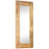 HAPPYSHOPPING Miroir Sculpte A La Main 110x50x11 Cm Bois De Manguier Solide -Miroir Soldes Boutique 53226530 1