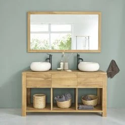 BOIS DESSUS BOIS DESSOUS Miroir En Bois De Teck 145 - Naturel 9 BOIS DESSUS BOIS DESSOUS Miroir En Bois De Teck 145 - Naturel -Miroir Soldes Boutique 53283555 4