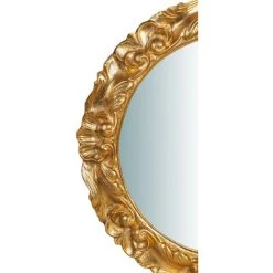 BISCOTTINI Miroir Murale Vertical/horizontal En Bois Finition Feuille D'or Antique L54XPR4, 5XH54 Cm Made In Italy -Miroir Soldes Boutique 53306580 4