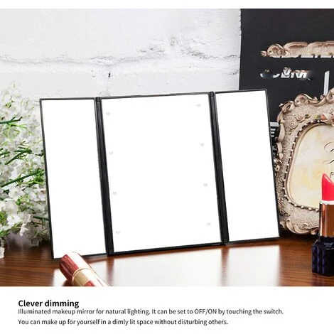 GUAZHUNIFR Miroir De Maquillage Pliable à LED Pour Maquillage Et Accessoires Guazhuni- Mini Miroir Rond Lumineux 4 GUAZHUNIFR Miroir De Maquillage Pliable à LED Pour Maquillage Et Accessoires Guazhuni- Mini Miroir Rond Lumineux – Image 2