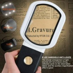 GUAZHUNIFR Loupe Sur Pied LED Guazhuni 5X 25X Loupe De Table Avec Support Pliable Loupe De Lecture Éclairée Lampe Loupe 3 Modes LED Pour Lecture, Réparation, Couture - 85 X 55mm -Miroir Soldes Boutique 53366671 3