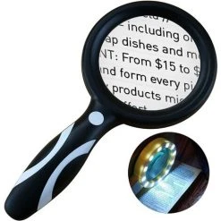 GUAZHUNIFR Loupe De Lecture 2X 13X Guazhuni,loupe Eclairante Rechargeable Avec 33 LED,Loupe Avec Lumière Ajustable Pour Seniors,Journaux,Artisanat,Inspection,Livres Et Cartes Du Monde
