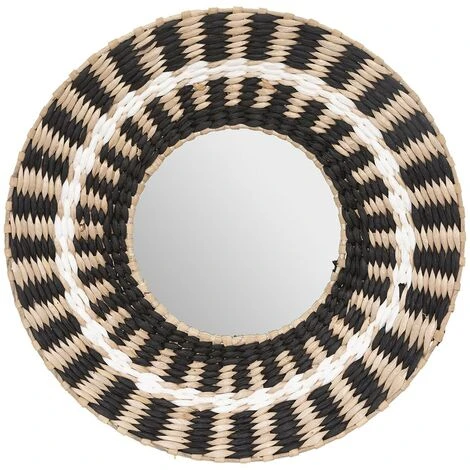ATMOSPHERA, CRÉATEUR D'INTÉRIEUR Miroir Fibre Végétale Ines D40 - Beige 3 ATMOSPHERA, CRÉATEUR D'INTÉRIEUR Miroir Fibre Végétale Ines D40 - Beige