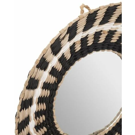 ATMOSPHERA, CRÉATEUR D'INTÉRIEUR Miroir Fibre Végétale Ines D40 - Beige 4 ATMOSPHERA, CRÉATEUR D'INTÉRIEUR Miroir Fibre Végétale Ines D40 - Beige – Image 2