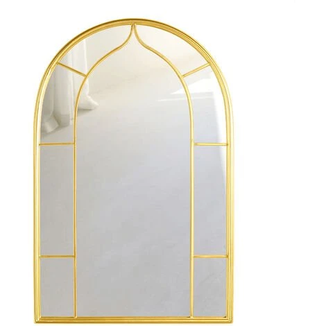 FREOSEN Miroir 92x61cm Décoratif Salon Verrière Miroir Mural Avec Cadre En Métal Pour Salon, Chambre 3 FREOSEN Miroir 92x61cm Décoratif Salon Verrière Miroir Mural Avec Cadre En Métal Pour Salon, Chambre