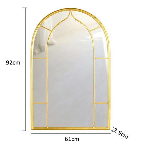 FREOSEN Miroir 92x61cm Décoratif Salon Verrière Miroir Mural Avec Cadre En Métal Pour Salon, Chambre 4 FREOSEN Miroir 92x61cm Décoratif Salon Verrière Miroir Mural Avec Cadre En Métal Pour Salon, Chambre – Image 2