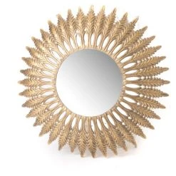 Amadeus - Miroir SUN H: 85 Cm Doré En Métal - Multicolore
