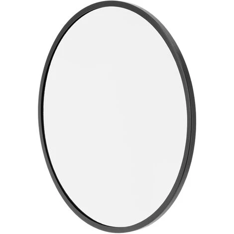 SZYB Avec Cadre En Poudre Et En Fer Résistant Miroir Rond Mural Noir 60 X 60 Cm 3 SZYB Avec Cadre En Poudre Et En Fer Résistant Miroir Rond Mural Noir 60 X 60 Cm