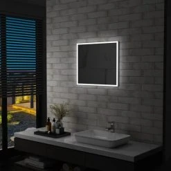 LITZEE Miroir Mural à LED Pour Salle De Bains 60 X 50 Cm #