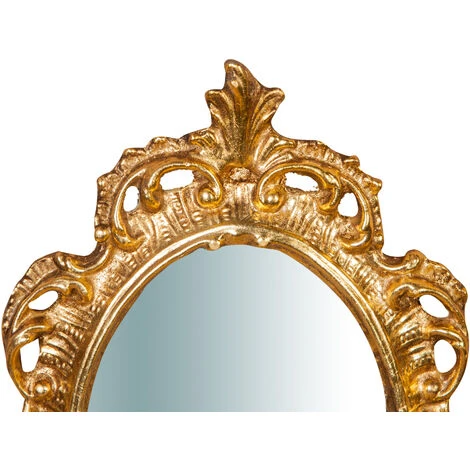 BISCOTTINI Miroir Mural Vertical/horizontal En Bois En Finition Feuille D'or Antique L19XPR2XH 30cm Made In Italy 5 BISCOTTINI Miroir Mural Vertical/horizontal En Bois En Finition Feuille D'or Antique L19XPR2XH 30cm Made In Italy – Image 3