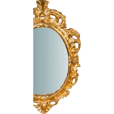 BISCOTTINI Miroir Mural Vertical/horizontal En Bois En Finition Feuille D'or Antique L19XPR2XH 30cm Made In Italy 6 BISCOTTINI Miroir Mural Vertical/horizontal En Bois En Finition Feuille D'or Antique L19XPR2XH 30cm Made In Italy – Image 4