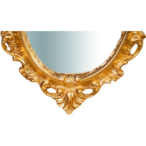 BISCOTTINI Miroir Mural Vertical/horizontal En Bois En Finition Feuille D'or Antique L19XPR2XH 30cm Made In Italy 7 BISCOTTINI Miroir Mural Vertical/horizontal En Bois En Finition Feuille D'or Antique L19XPR2XH 30cm Made In Italy – Image 5